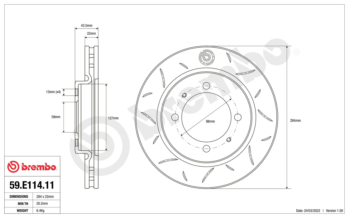 Dischi anteriori "SPORT TY3" BREMBO - Abarth 500 / 595 / 695