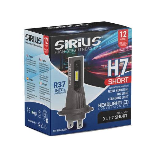 SIRIUS KIT LAMPADINE LED H7 SHORT 12V - Autobox