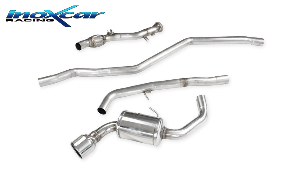 Tubo centrale con silenziatore + Scarico finale con silenziatore 1X102 BMW E87 serie 1 120D (163CV) 2004-- - Autobox