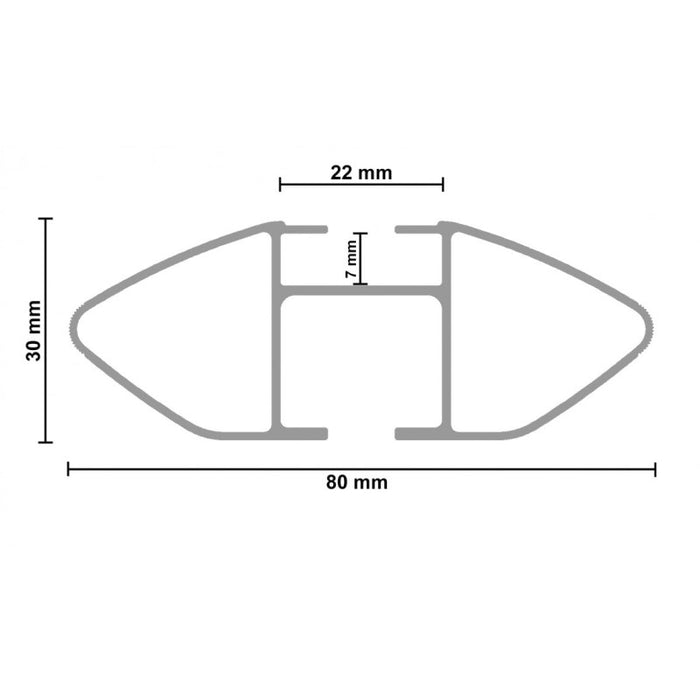 PACIFIC AIRFLOW Alluminio coppia barre cm 110 con antifurto - Autobox