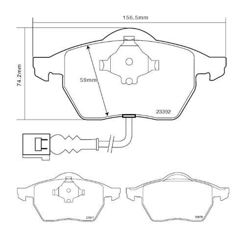 Set pastiglie Brembo Sport | HP2
07.B314.54 - Autobox