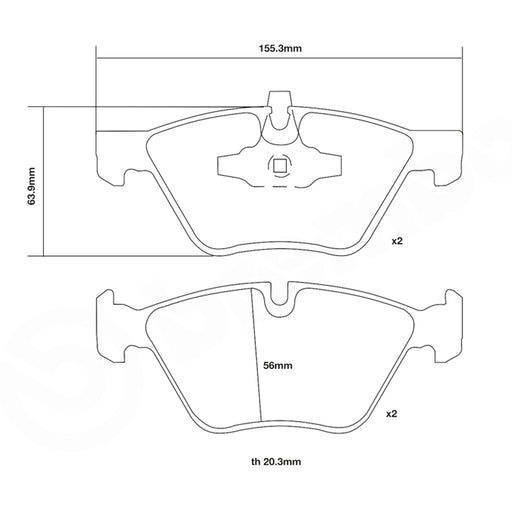 Set pastiglie Brembo Sport | HP2
07.B314.82 - Autobox