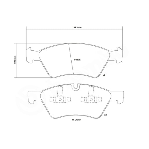 Set pastiglie Brembo Sport | HP2
07.D435.17 - Autobox