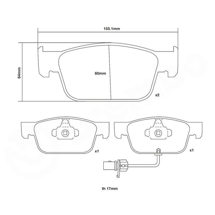 Set pastiglie Brembo Sport | HP2
07.D435.39 - Autobox