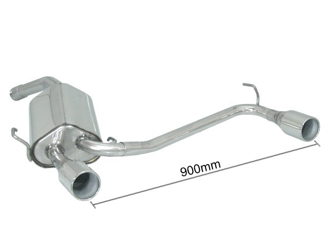 Posteriore inox sdoppiato con terminali rotondi 2 / 102 mm - Necessita modifica paraurti originale ALFA ROMEO GT(937) 2003>>2010 - Autobox