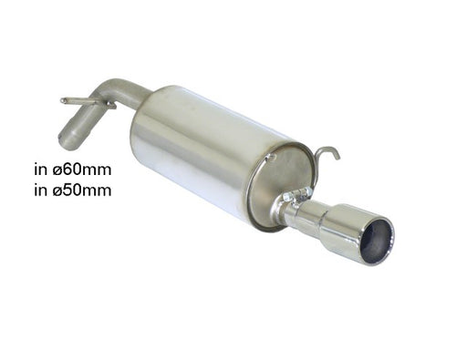 Posteriore inox con terminale rotondo 90 mm   PEUGEOT 208 - Autobox