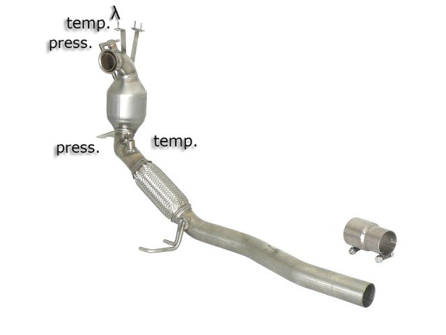 Catalizzatore Gr.N e tubo sostituzione filtro antiparticolato Gr. N inox - mot.CBD (1968cc) VOLKSWAGEN Golf Mk6 (typ 1K) - Autobox