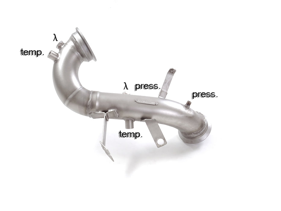 Tubo sostituzione catalizzatore Gr.N inox con rimozione filtro antiparticolato. Presenti tutti gli attacchi delle sonde originali.  MERCEDES GLA (H247) 2020>> - Autobox