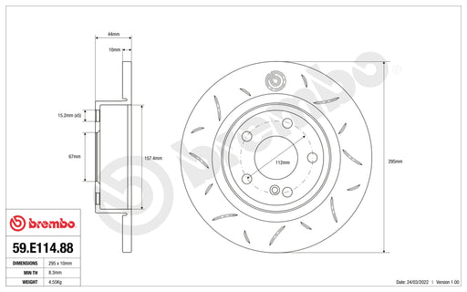 Disco Brembo Sport 59.E114.88 - Autobox